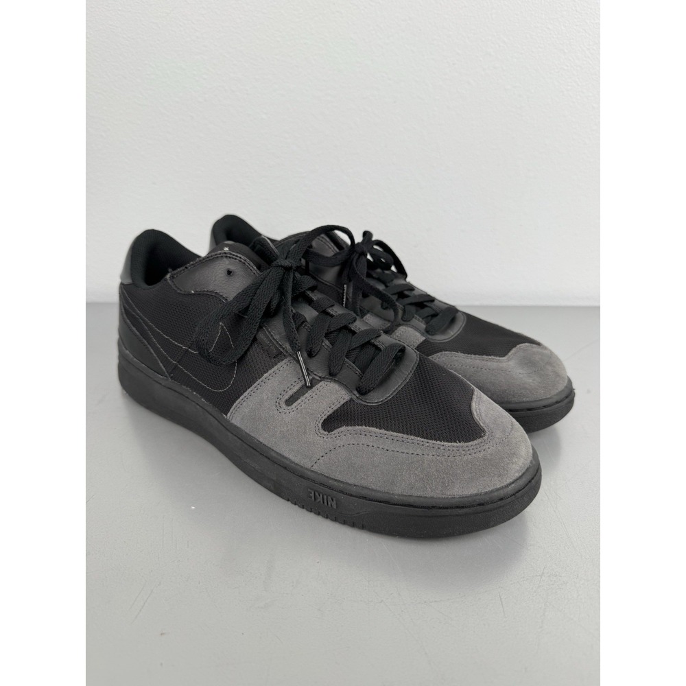 Nike Squash Type Shoes Mens 11.5 Anthracite Black Gray Suede Low Top Sneakers‎